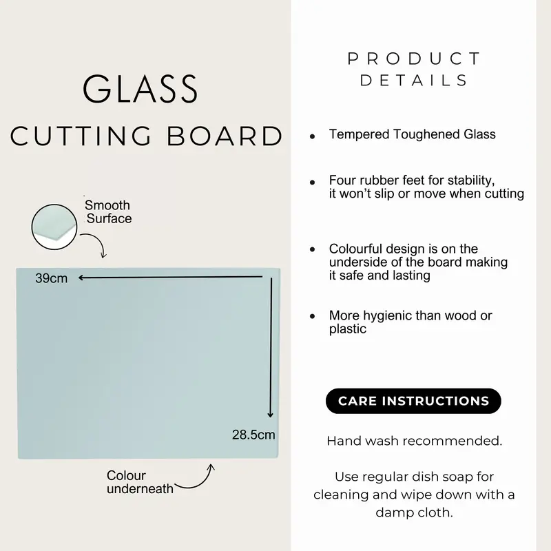 Lilac And Yellow Wavy Check Glass Chopping Board Kitchen Knives 2