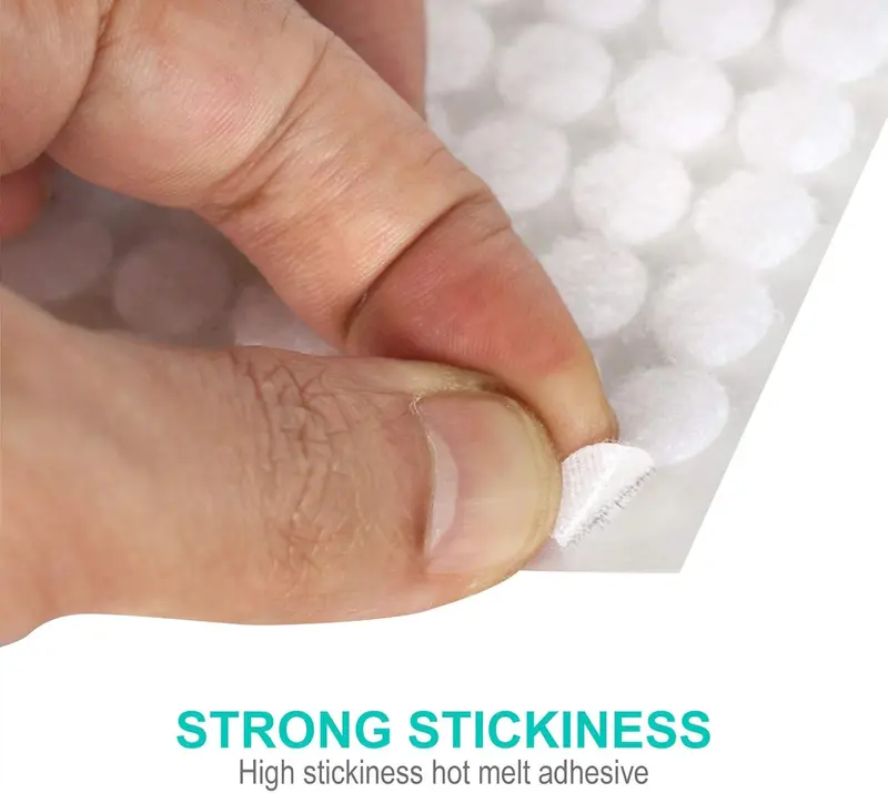 120pcs Round Velcro Dots, Self Adhesive Hook & Loop Coins, 13mm/21mm Reusable Fastening Dots, Strong Double Sided Sticky Back for Metal/Wood/Glass/Fabric/Plastic, White or Black, Peel & Stick Mounting, Washable Non-Slip Grip, Industrial Strength DIY Craft 7