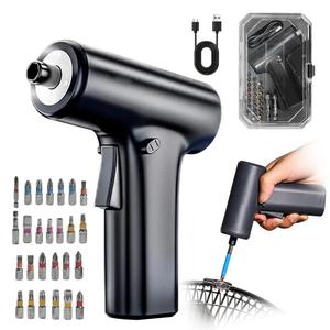 Portable Electric Screwdriver Set, Rechargeable Electric Screwdriver with Magnetic Bit, Multifunctional Portable Tool Set for Home & Office