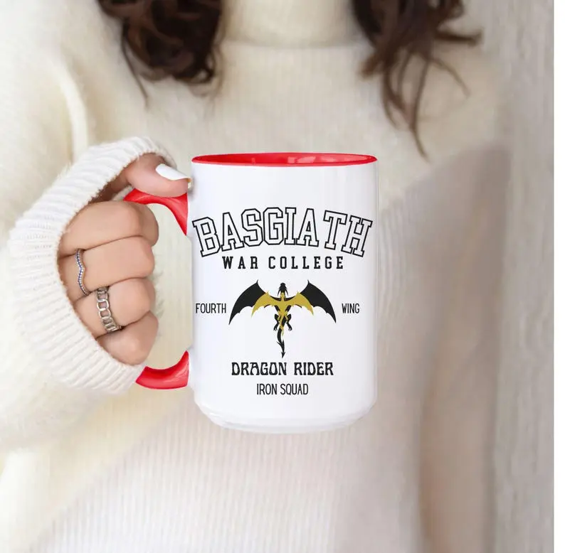 Basgiath War College Fourth Wing, Bookish Gift, Fourth Wing, Fourth Wing Mug, Fourth Wing Merch, Fantasy Reader Mug, Smut Readers Mug 3