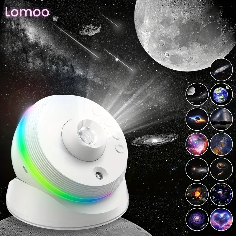 13in 1 Planetarium Galaxy Projector - Largest Coverage Area Solar System Star Projector for Bedroom Ceiling Decor with Realistic Starry Sky Night Light, Dynamic Meteor, RGB Lighting Effects, and Timer 4