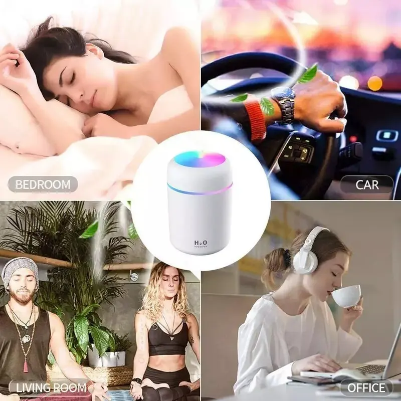 【JY】Ultrasonic Cool Mist Humidifier with Essential Oil Diffuser - Auto Shut-Off, Adjustable Night Light, Whisper-Quiet Operation for Bedroom, Nursery & Office 2