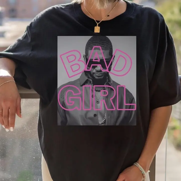 Usher Bad Girl Tshirt, Usher Tour shirt, Usher Tour Merchandise Past Present Future Tour Usher Tshirt, Usher Concert