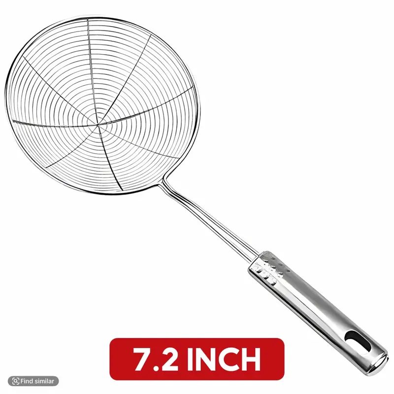 AMAZING!!!   AEX Stainless Steel Spider Skimmer Set for Frying, Cooking, and Draining Oil Utensil Kitchen Ladles Lightweight Pasta 3