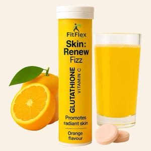 Glutathione & Vitamin C Effervescent Tablets | Vitamin C For Immune System, Energy & Skin Health | Food Supplement Drink