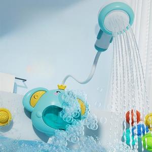 Electric Water Spray Elephant Design Bubble Shower Head Toys, 1 Set Cute Fun Cartoon Shower Head without Batteries, Baby Bath Toy for Baby Boys and Girls