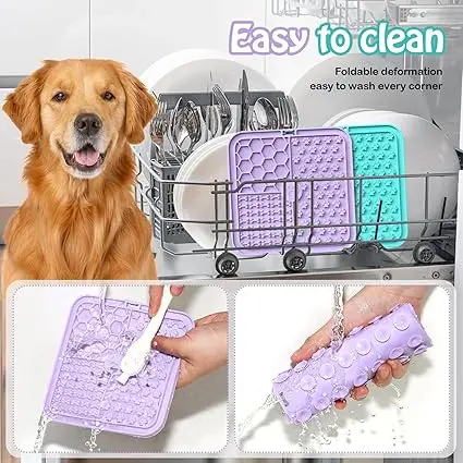 Licky Mats for Dogs and Cats, Premium Lick Mats with Suction Cups for Dog Anxiety Relief, Dog Licking Mat for Bathing, Grooming and Training 3