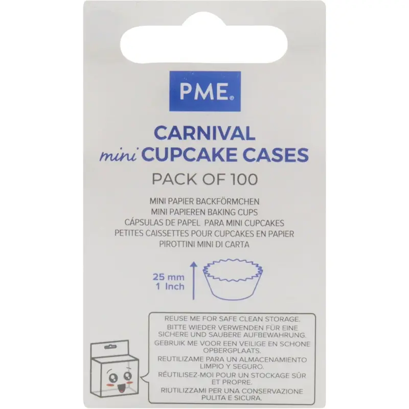 Carnival paper baking cases for cupcakes, mini size, pack of 100, 4.5x4.5x2 cm Aluminium Bakeware 4
