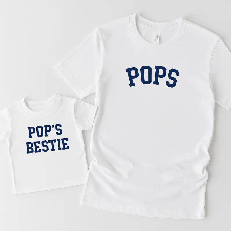 Pops & Pop's Bestie Matching T-Shirts 1
