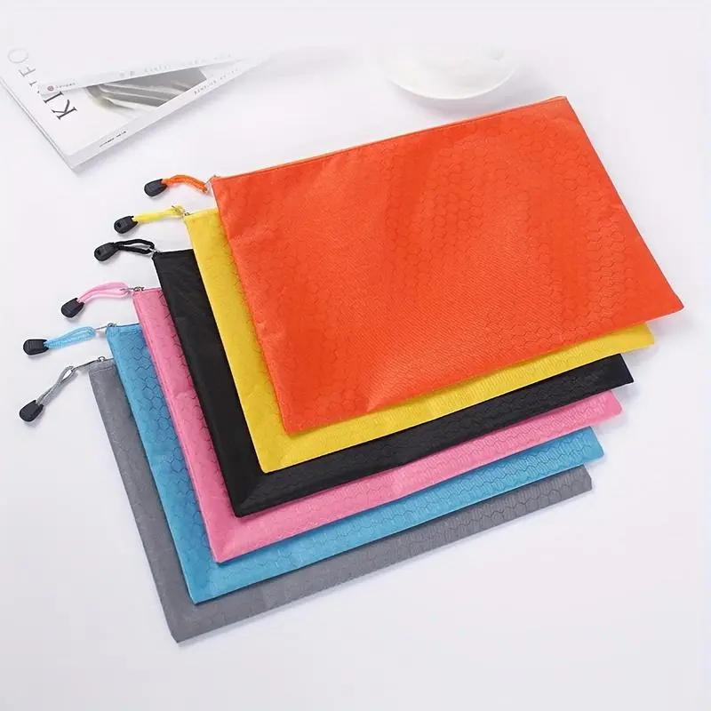 A4 document bag waterproof thickened zip bag stationery bag a4 office information bag file stationery classification tools 3