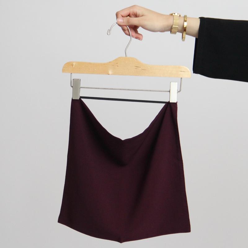 Short Elasticated Burgundy Half Niqab 0