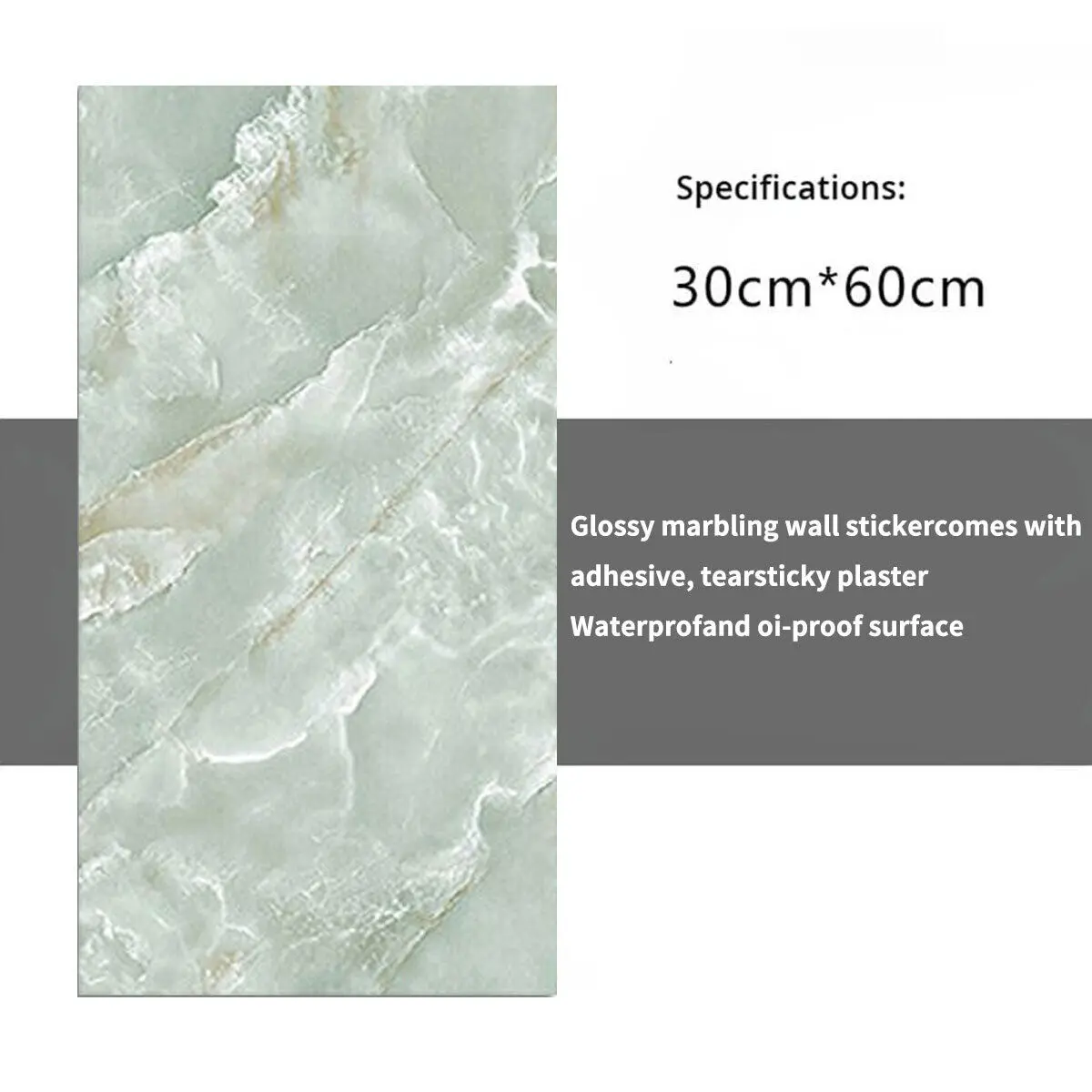 10Pcs PVC Bathroom Wall Panels - Waterproof Shower Cladding Kit with Marble Effect | Moisture-Proof Wet Wall Panelling for Bathroom & Kitchen Decor