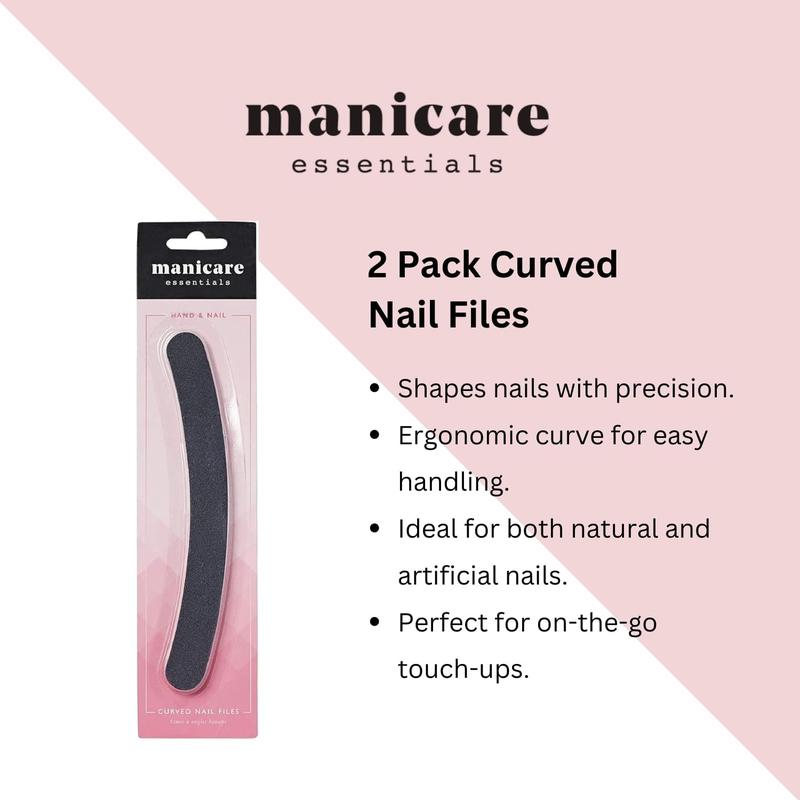 Product Introduction of 2 Pack Curved Nail Files, Boomerang Shape For Ease of Use, Black Emery Boards, Natural And Artificial Nails, Double Sided Medium Grit, For At Home DIY Salon Professional Manicure Or Pedicure 7