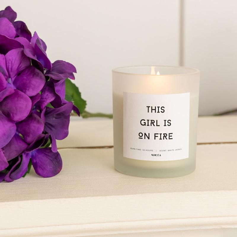 Amber Frosted Glass Empowering Candle 5