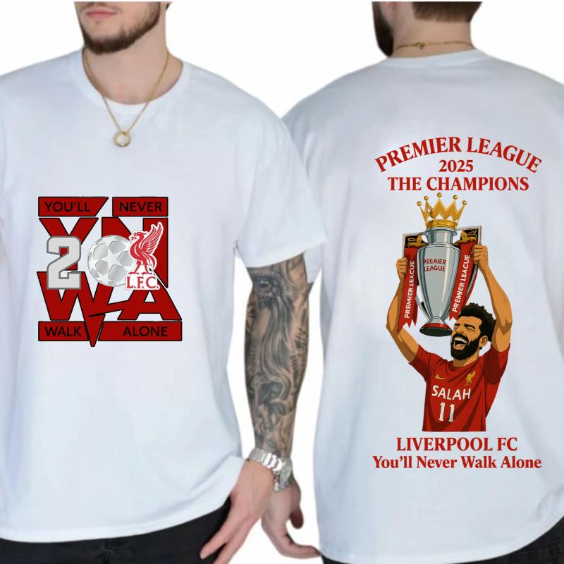 LIVERPOOL is CHAMPIONS PREMIERLEAGUE 2025 double-sided printed T-shirt unisex shirt john pork shirt sublime shirt shirts men designer shirts graphic tee world tshirts invincible shirt 2