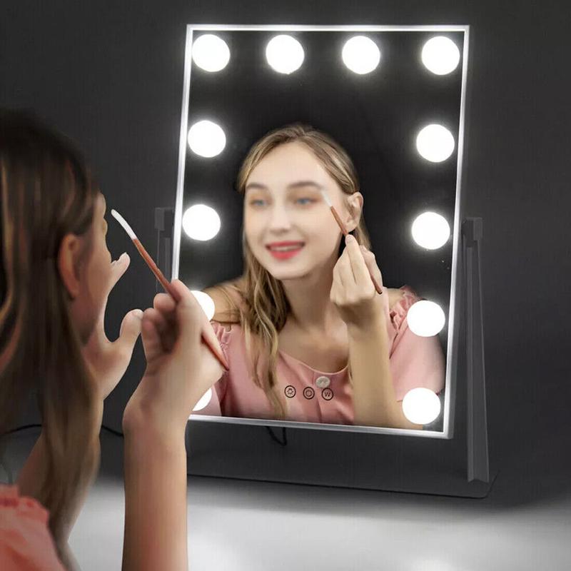 Professional Hollywood Style Vanity Mirror - 12 LED Lights with Dimmer - Glam Dressing Table Mirror for Makeup & Self Care UK 2