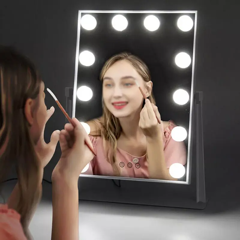Professional Hollywood Style Vanity Mirror - 12 LED Lights with Dimmer - Glam Dressing Table Mirror for Makeup & Self Care UK 2