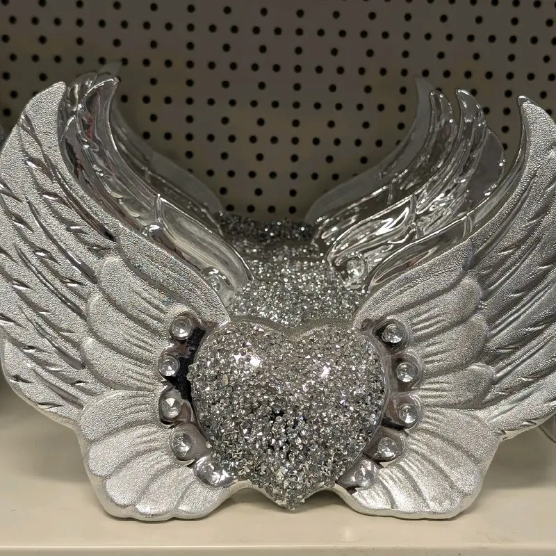 crushed diamond sparkly angel wings ornament Gift Eye 0