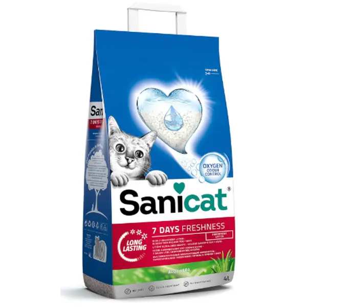 Classic cat litter with Aloe Vera | 7-day odour control | Fast absorption | product for your pet’s hygiene | Keep Your Home Clean | 4L capacity
