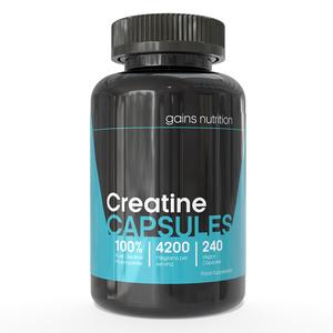 Creatine Monohydrate Capsules – 4200mg Per Serving - 240 Vegan Capsules