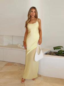 Women's Solid Color Cami Dress, Elegant Sleeveless Dress for Party Dating Wear, Ladies Summer Clothes