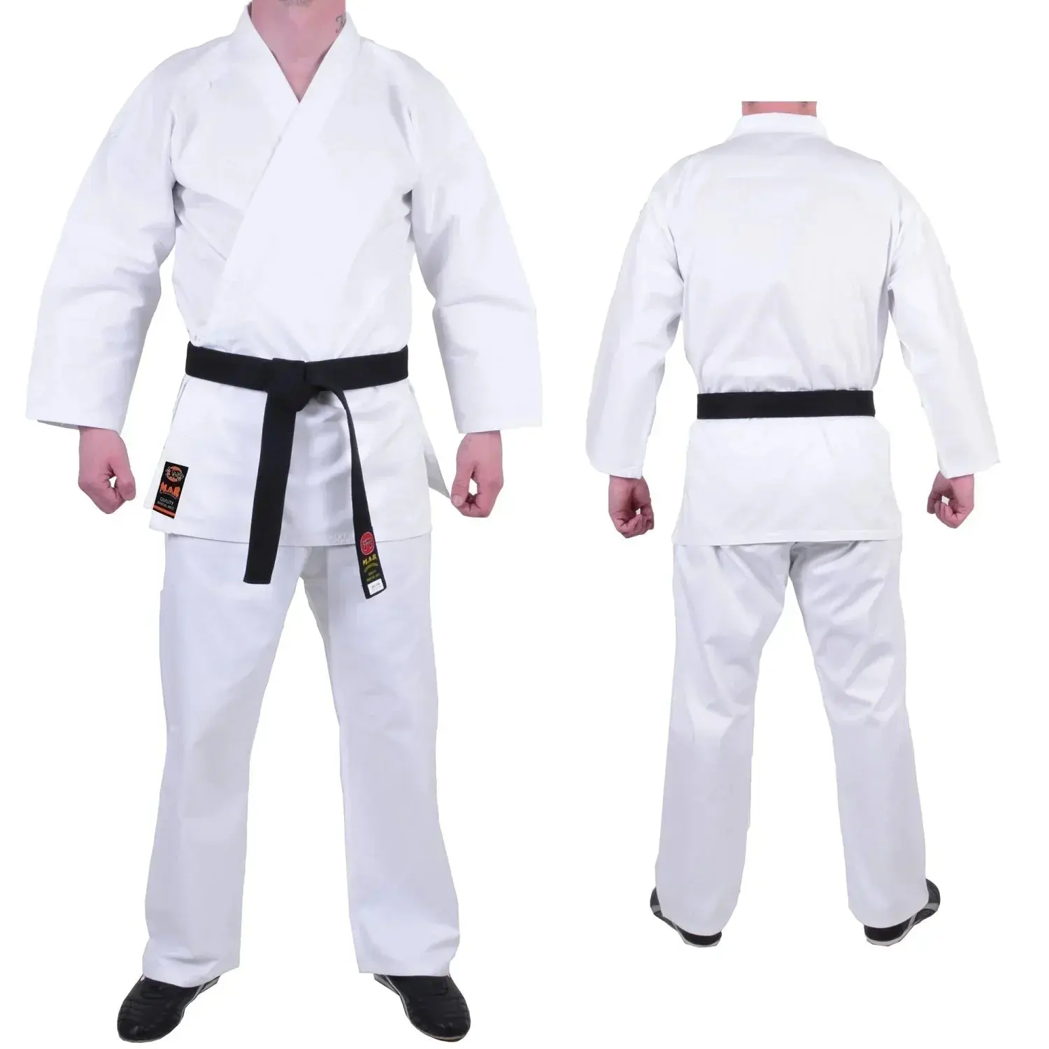 MAR | White Karate Gi with FREE belt, Traditional Student Uniform, Kids Karate Suit | Men & Women; Kids & Adults, Supreme Design, 7.5oz Fabric  + FREE BELT