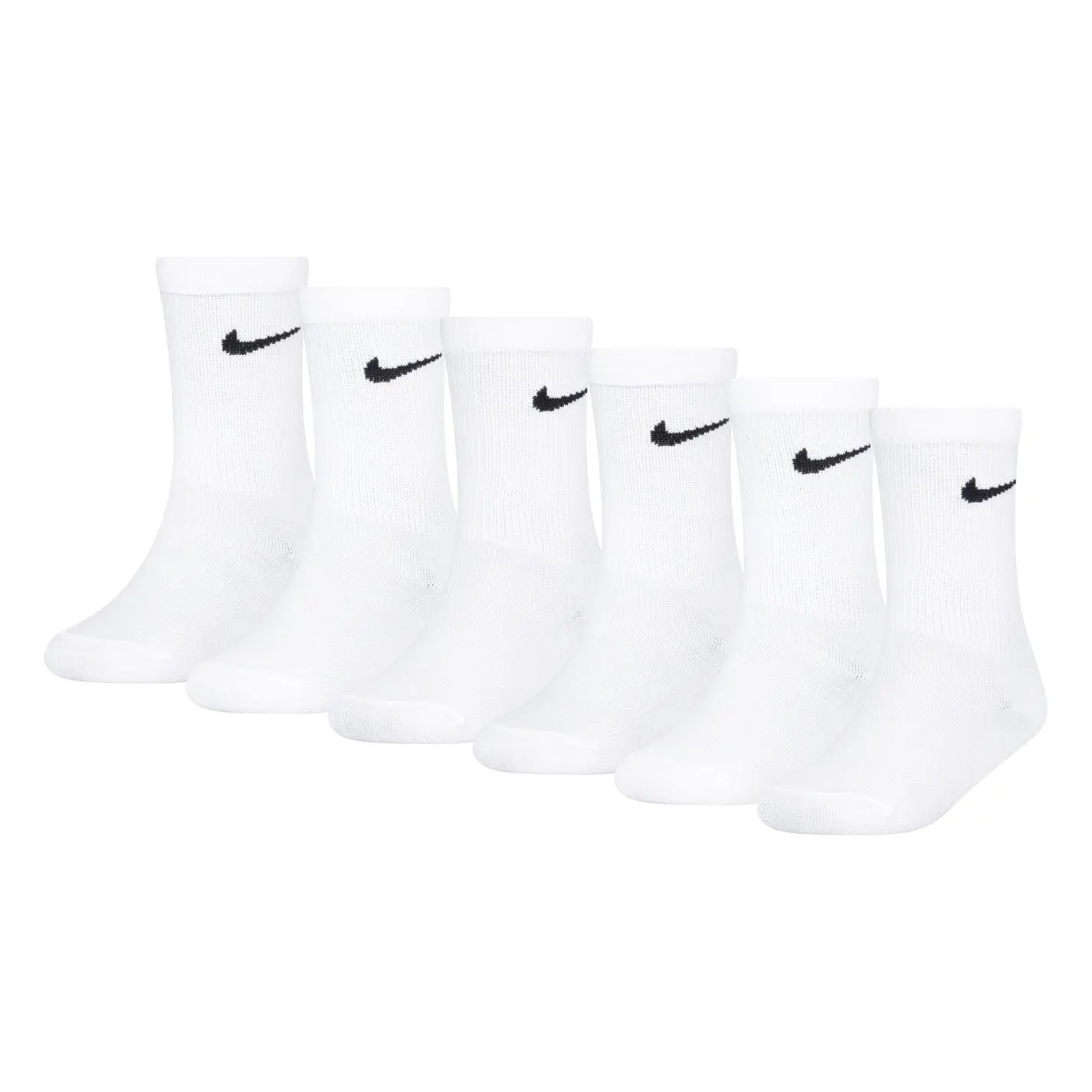 Nike Kids Crew Socks Dri-Fit Technology Elasticated Upper & Arch Support 6 Pack
