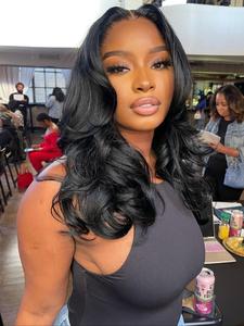 13x4 Lace Front Wigs Human Hair, Natural Color Body Wave Wigs for Women, Pre Plucked with Baby Hair, 150% Density Transparent Lace Front Wigs