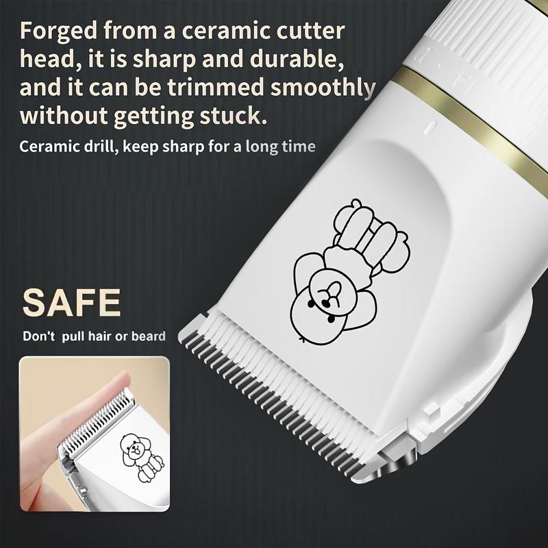 Product Introduction of Professional Pet Grooming Kit - USB Rechargeable Electric Clippers & Brush Set with Ceramic Blades for Dogs & Cats, Includes 6mm & 12mm Combs - Ideal for Small to Medium Breeds, Dog Grooming 2