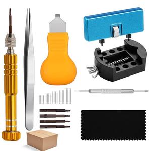 Watch Battery Replacement Kit, Watch Repair Screwdriver & Spring Bar & Tweezers, Watch Wrench Back Remover, Watch Case Opener, Watch Back Remover Holder