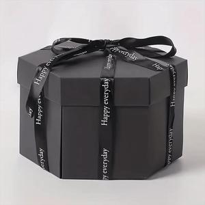 Hexagonal Gift Box, 1 Piece DIY Creative Photo Album, Anniversary & Birthday Gift For Partner, Anniversary Party Gift