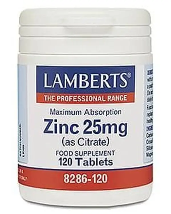 Lamberts Zinc (As Citrate), 25mg, 120 Capsules 0