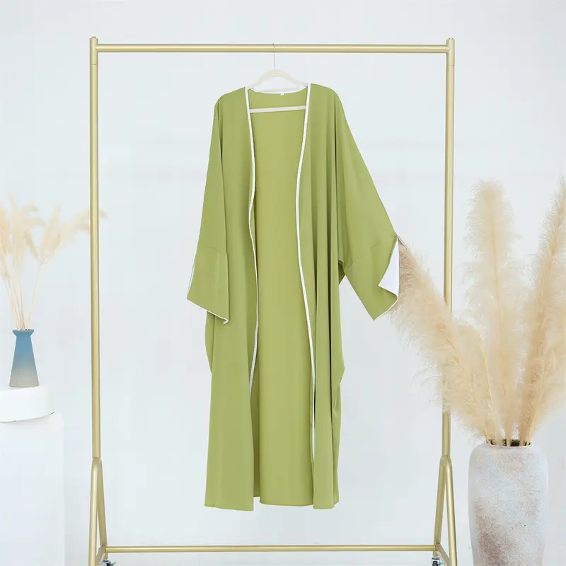 Modest Open Abaya Kimono Kaftan Dubai Islam Muslim Dress Abayas Caftan Marocain Qatar Oman Turkey Clothing For Women Robe Femme 3