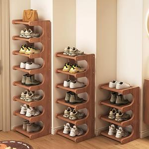 Bamboo Shoe Rack, Multi-layer Shoe Storage Rack, Space Saving Shoe Organizer, Home Organizer for Entryway, Living Room, Bedroom, Hallway, Freestanding Shoe Storage