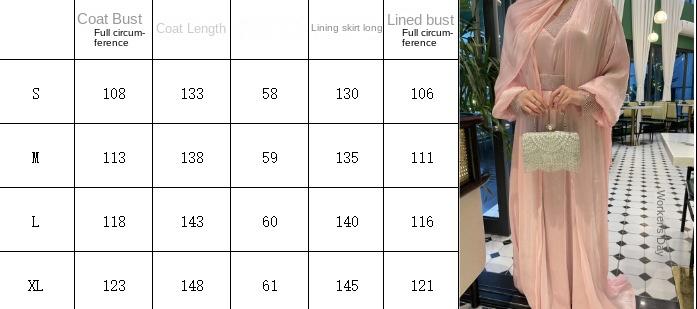 Product Introduction of 2025 Women's Clothing Muslim Abaya Chiffon Long Robe Dress Evening Gown 0