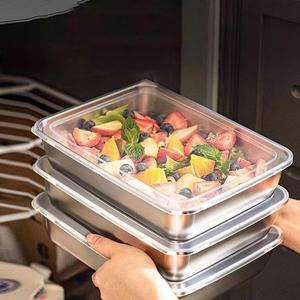 Stainless Steel Food Storage Box, 3 Counts/set Square Food Storage Container with Lid, Stackable Lunch Container, Durable Bento Box for Home Kitchen Dormitory Picnic, Modern Insulated Serving Tableware