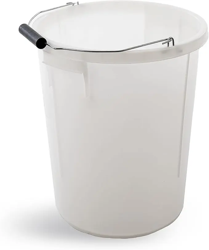 Plastic 28 Litre Heavy Duty Plasterers Bucket for Mixing Building Holding Water and Plaster Tool
