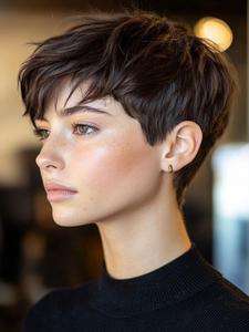 Short Bob Wig Human Hair for Black Women, Pixie Cut Wigs Human Hair Wig, Glueless Wig, Natural Black Straight Full Machine Made Wig
