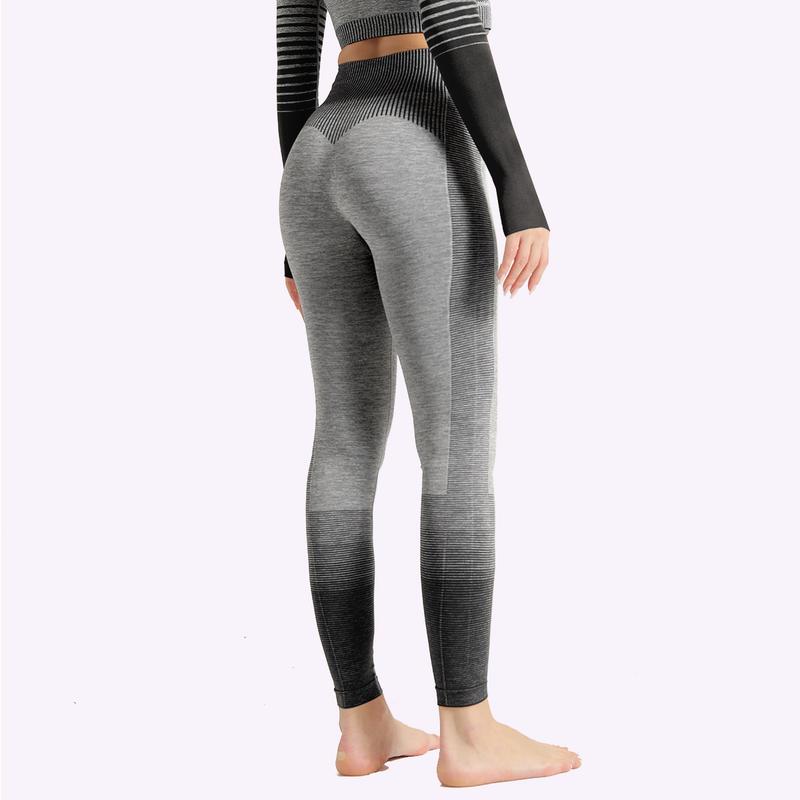 Gym High Waist Leggings Women Knitted Workout Running Yoga Pants 3