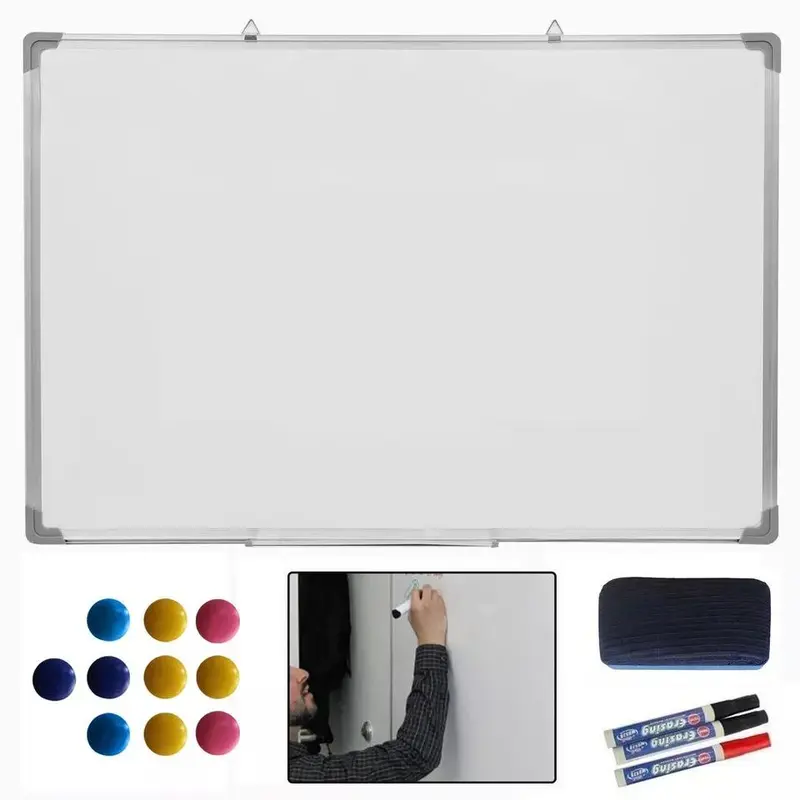 Magnetic Whiteboard 500x300mm Wall Mounted White Board With Erasable Pen/Markers Mountable Dry Erase Wipe Whiteboards for Home Office School Notice Board 4