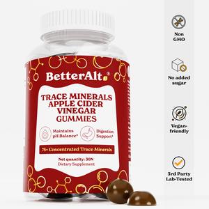 BetterAlt Trace Minerals ACV Gummies | 1000mg ACV | Helps Maintain pH Balance, Promote Digestion | 1-Month Food Supplement