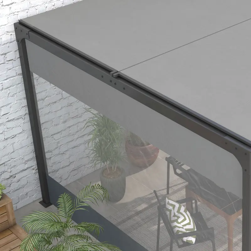 Outsunny Set of Two 3 x 2m Replacement Pergola Panels - Grey 7