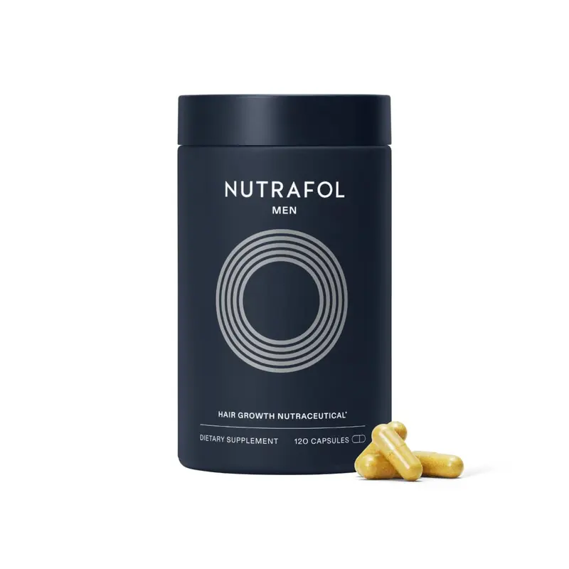 Nutrafol for Men Hair Growth Supplement for Thicker, Stronger Hair (4 Capsules Per Day - 1 Month Supply), 120 Count (Pack of 1) Haircare 0
