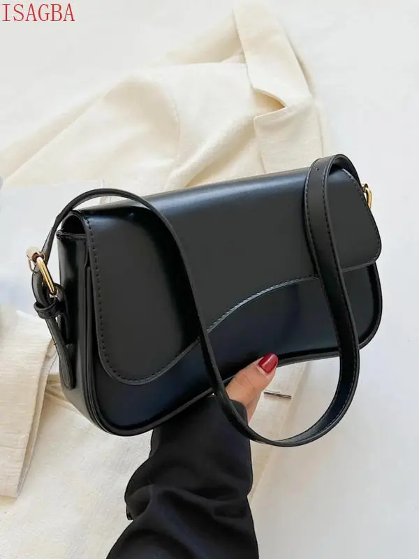 Women's Elegant Minimalist Shoulder Bag, Leather Satchel, Trendy Purses Crossbody Bags, Vintage Flap Underarm Bag, Gifts for Girlfriend, Chic All-match Shoulder Bag for Daily & Work Use, Sling Purse, Everyday Bags, Crossbody Bags, Ladies Purse 0