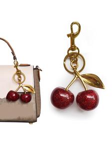 Cherry Stylish Bag Charm Keychain Women's Bag Pendant Fashion Trend Exquisite Pendant Valentine's Day Women's Bag Exquisite Pendant Christmas gift Women's Backpack Elegant Pendant Suitable for Valentine's Day and Christmas Giving to Friends
