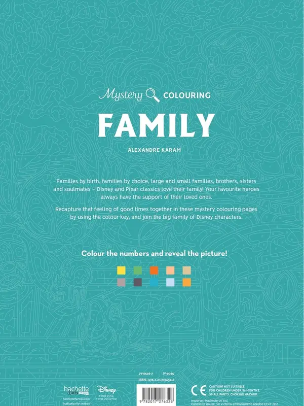 Mystery Colouring - Family: Reveal iconic Disney characters with colour by number Paperback – 10 April 2025 by Alexandre Karam (Author) 1