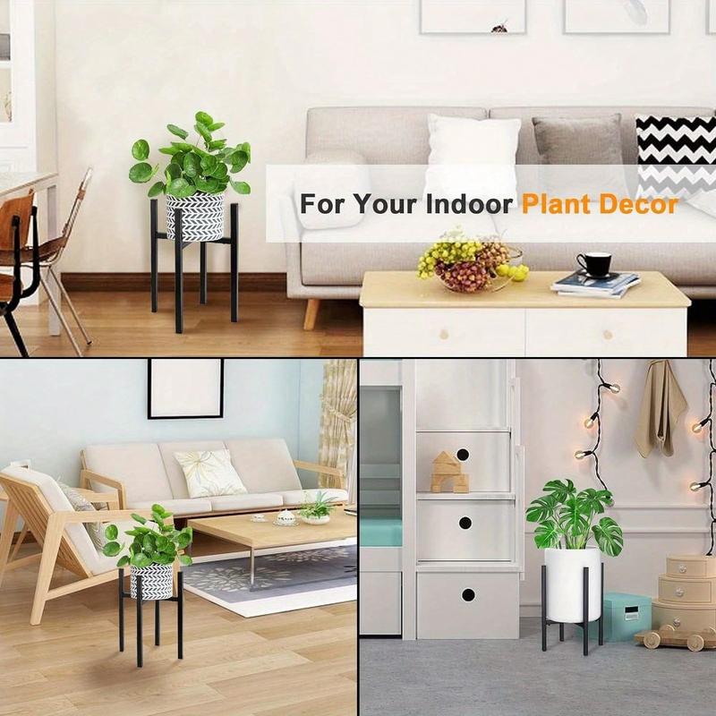 【JY】Adjustable Metal Plant Stand for 11-13.5 Inch Pots – Height & Width Adjustable Indoor/Outdoor Shelf for Flower Display, Balcony & Garden Decor | Durable Rustproof Iron Frame, Space-Saving Home Gardening Solution (Black) 4