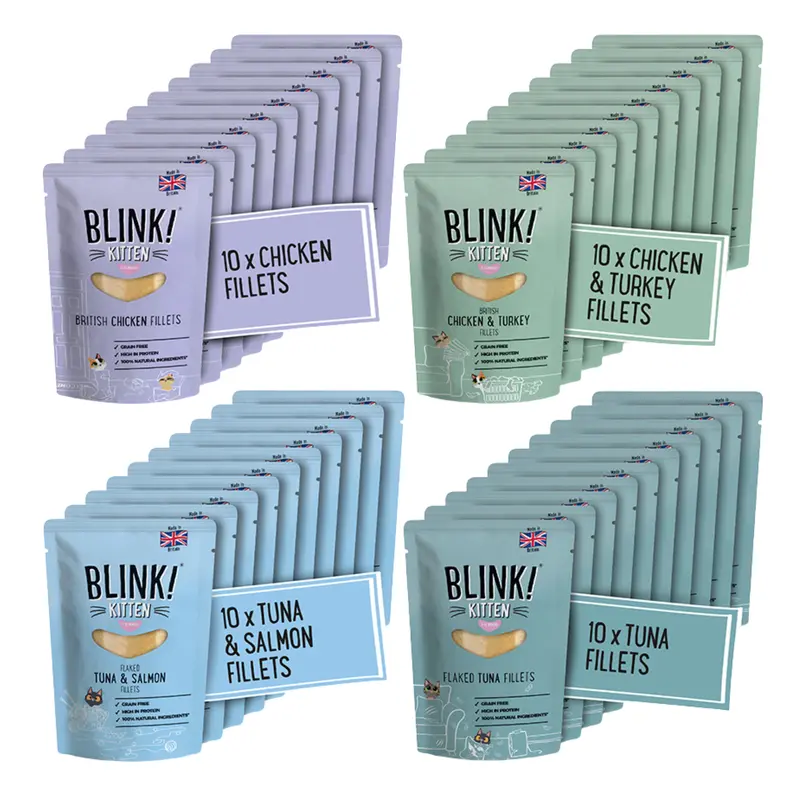 40 x 85g Blink Premium Wet Kitten Food Chicken & Fish Selection in Jelly 1