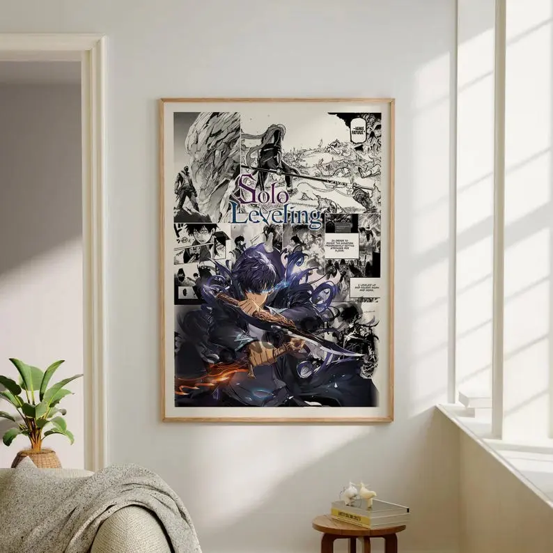 Solo Leveling Manga Wall Poster for Fans