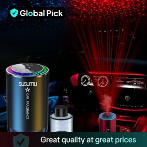 Car Air Freshener, Car Aroma Diffuser with LED Light, Intelligent Aroma Diffuser, Car Fragrance Set, Car Air Freshener Machine, Car Electrical Appliances, Car Scents, Car Perfume, Smart Car Diffuser, Car Fragrance Spray